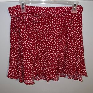 ALL MUST GO ZARA red floral skort